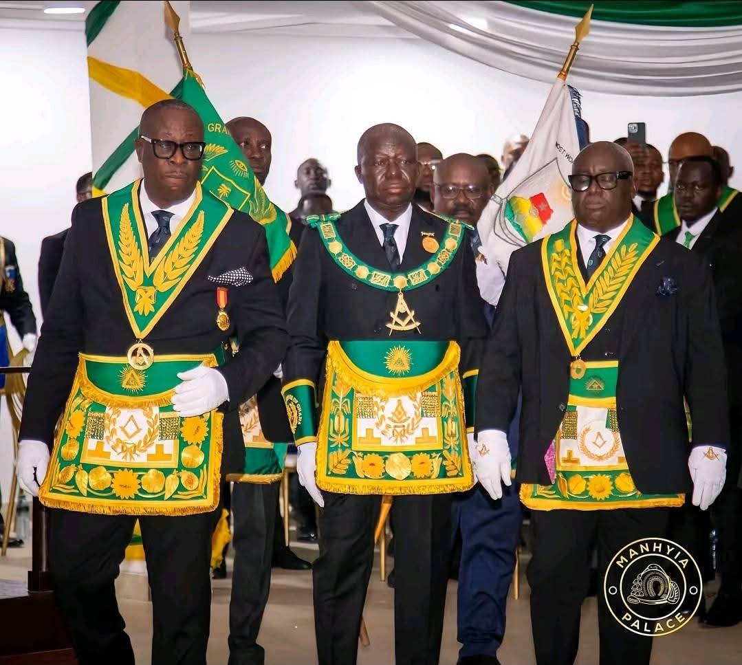 Grand Lodge officers in ceremonial dress